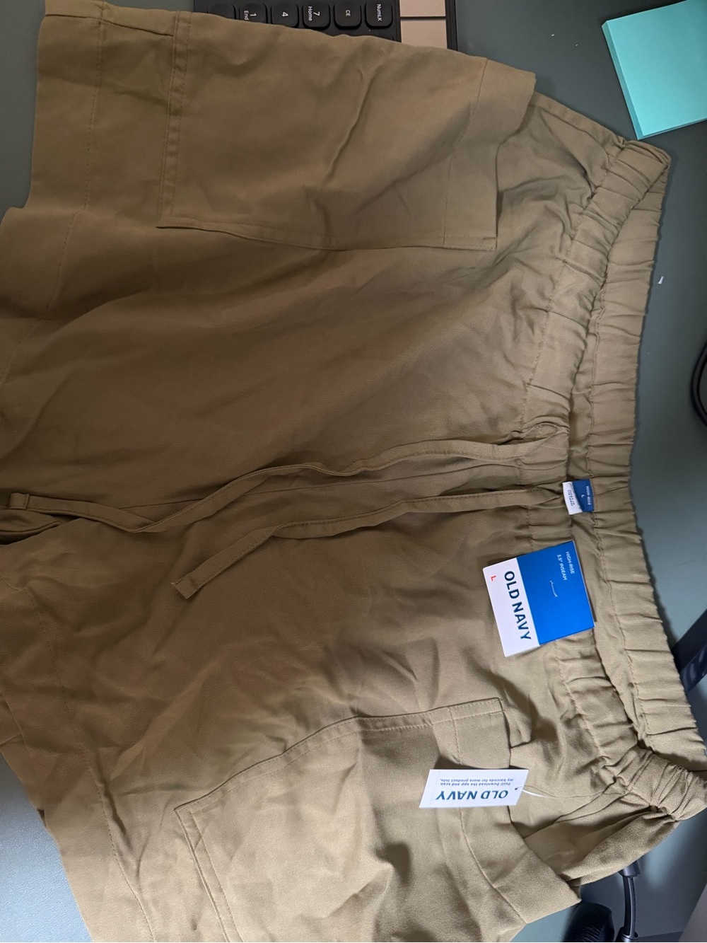 Old Navy Olive Drawstring Relaxed Shorts